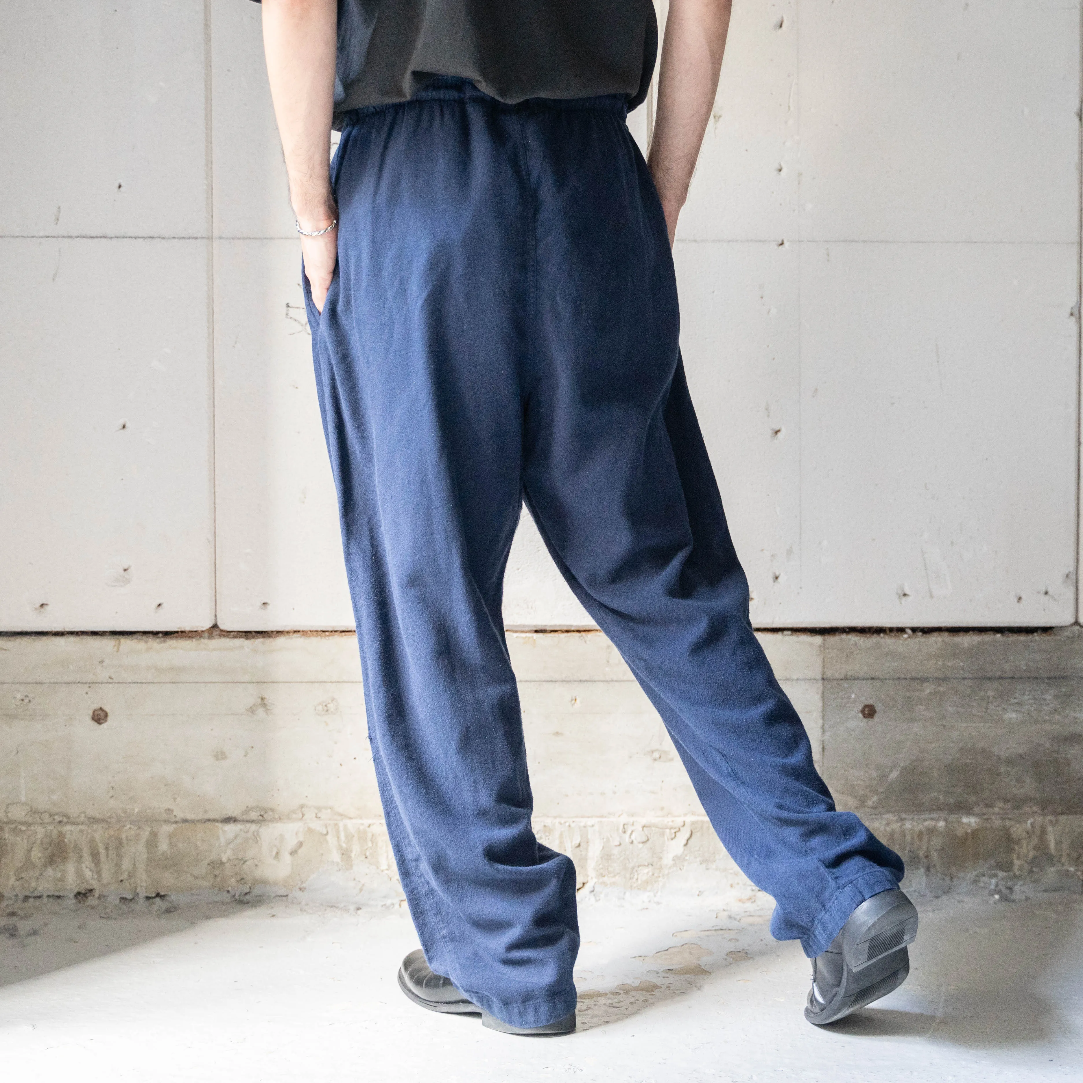 1990-00s 'POLO Ralph Lauren' navy color  wide pajama pants