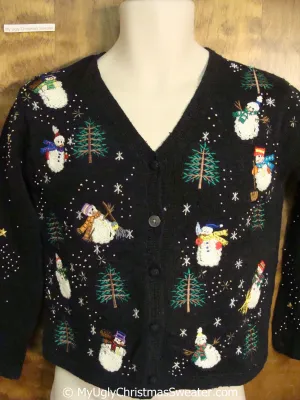 2sided Snowman Themed Ugly Christmas Sweater