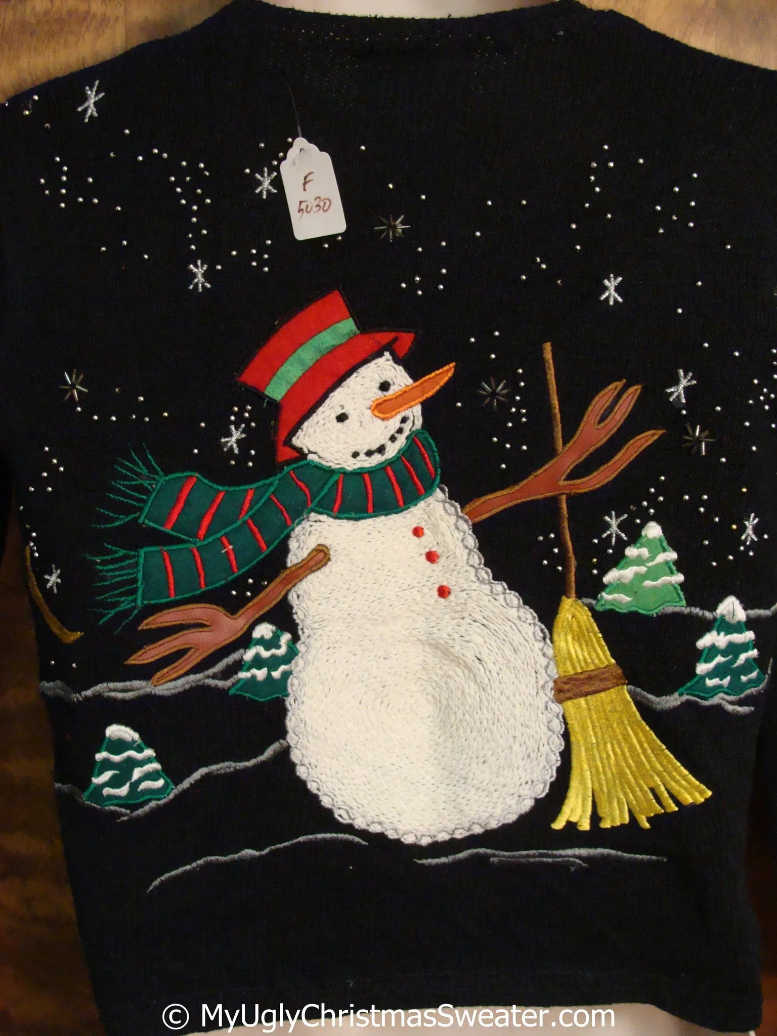 2sided Snowman Themed Ugly Christmas Sweater