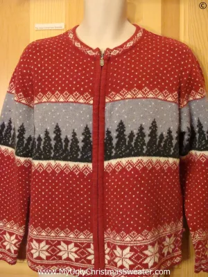 2sided Winter Theme Tacky Christmas Sweater