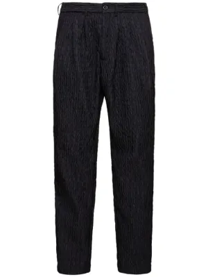 4SDesigns   Triple pleat silk croc jacquard pants 