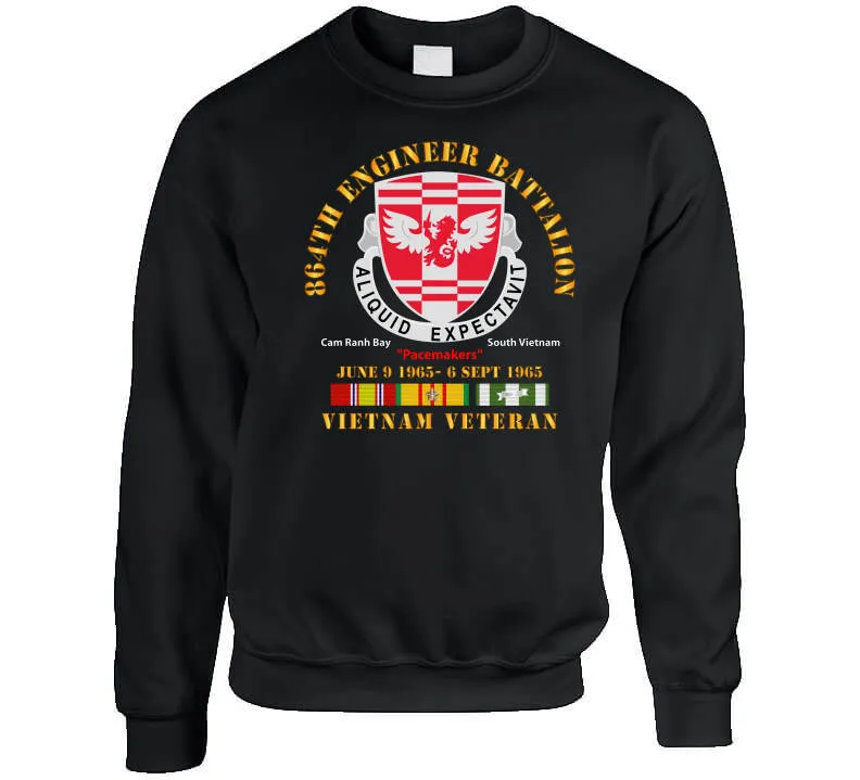 864th Engineer Bn - June 9 1965 - 6 Sept 1965 - Vietnam Vet W Vn Svc Youth Hoodie