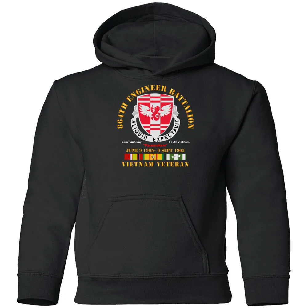 864th Engineer Bn - June 9 1965 - 6 Sept 1965 - Vietnam Vet W Vn Svc Youth Hoodie