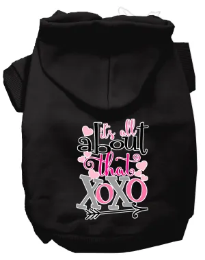 All About That Xoxo Screen Print Dog Hoodie Black Xxxl