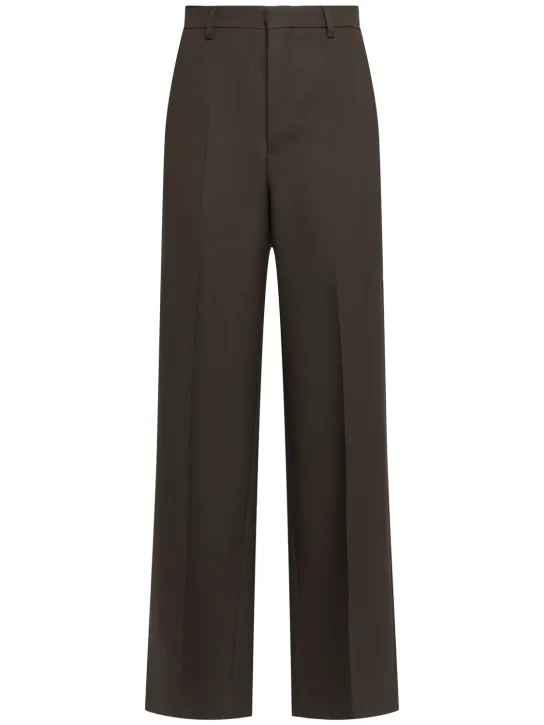 AMI Paris   Wide wool gabardine pants 