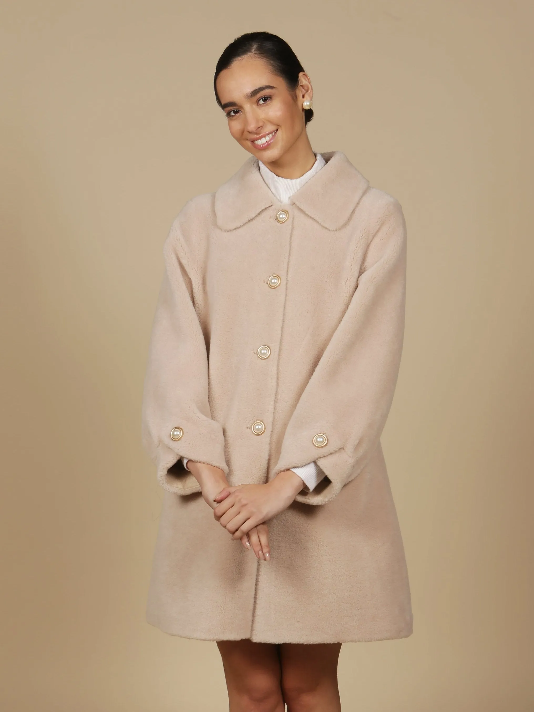 'Amore' Wool Coat in Cammello