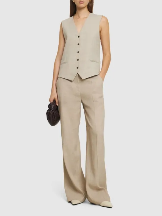 ANINE BING   Kline linen blend pants 