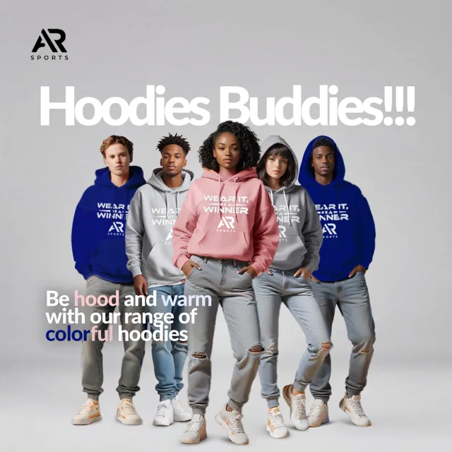 AR Sportswear Unisex Slogan Hoodie