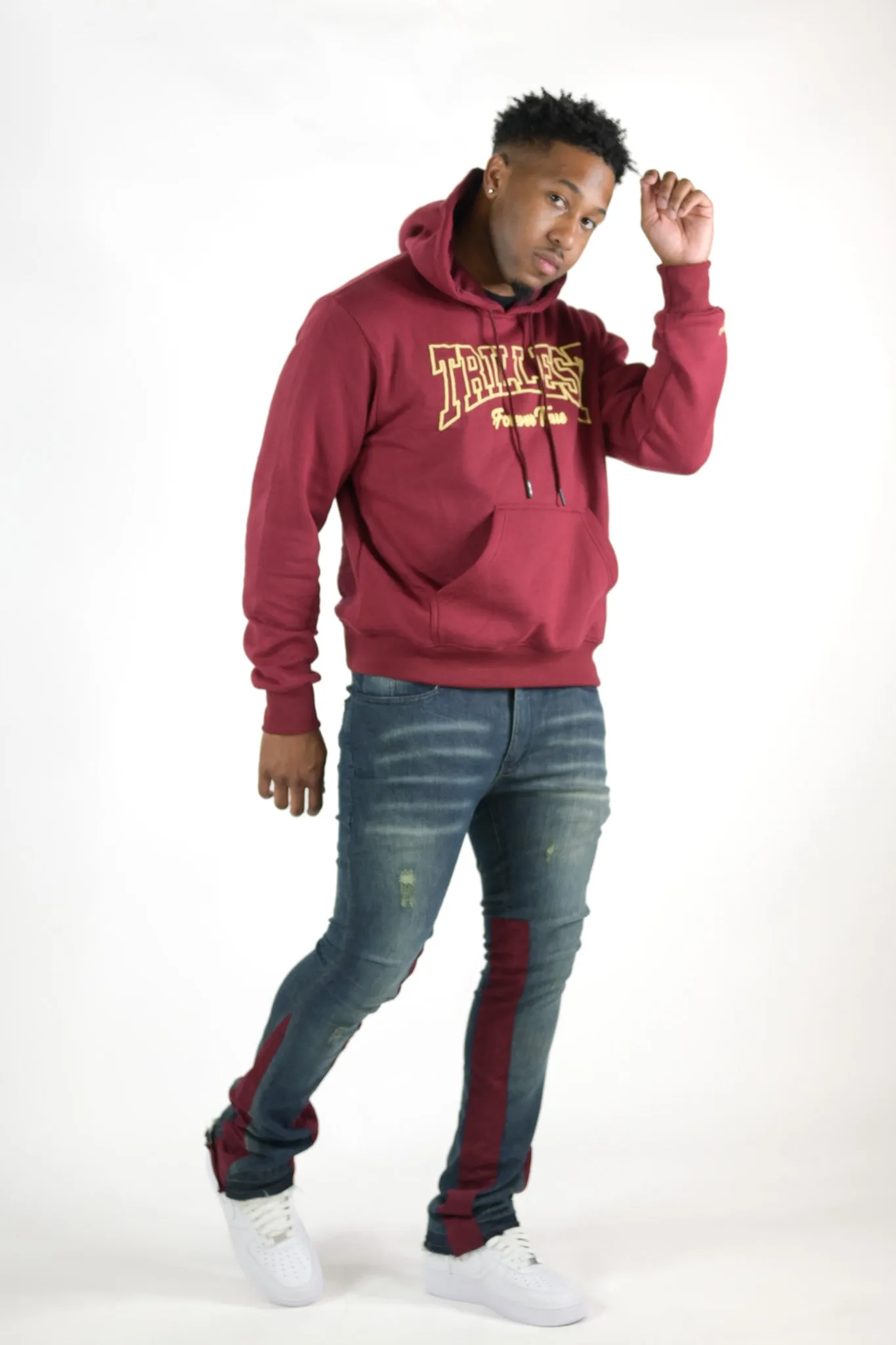 Arched Trillest Forever True Hoodie - Burgundy/Cream