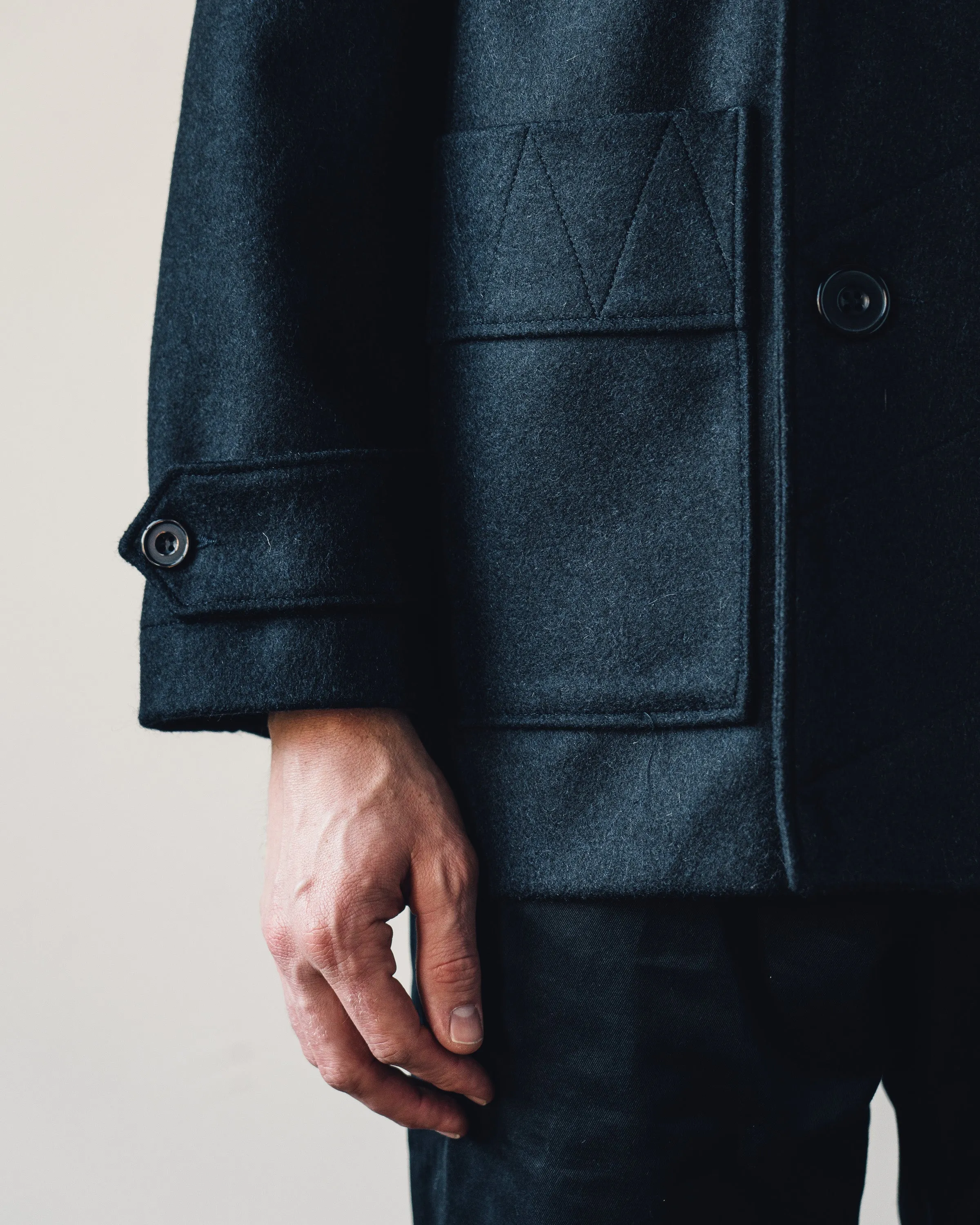 Arpenteur Kabig Coat, Navy