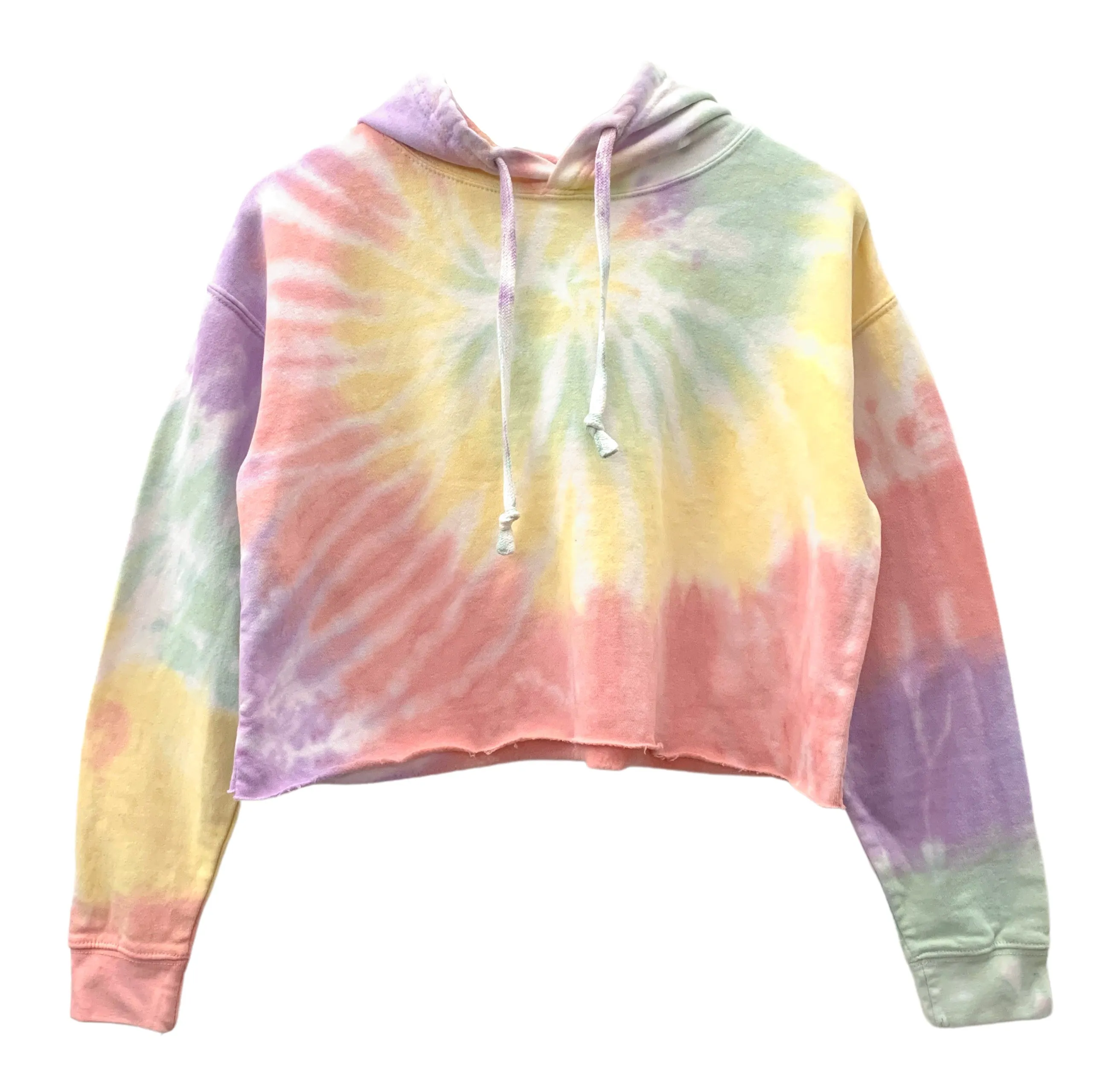 Aspen Pastel Tie-Dye Unisex Cropped Hoodie