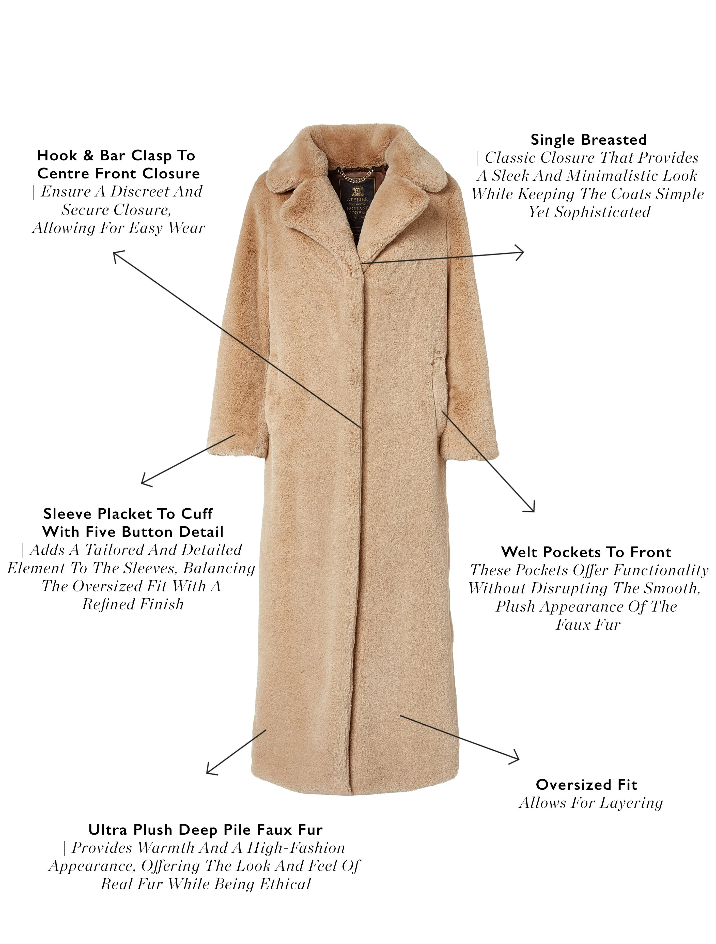 Asygarth Faux Fur Coat (Natural)