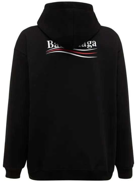 Balenciaga   Political logo cotton sweatshirt hoodie 