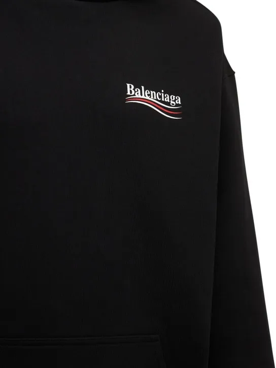 Balenciaga   Political logo cotton sweatshirt hoodie 