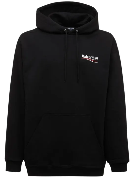 Balenciaga   Political logo cotton sweatshirt hoodie 