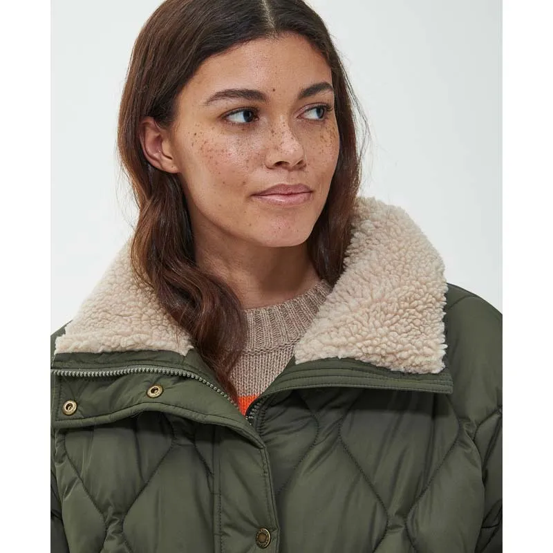 Barbour Samphire Ladies Quilted Coat - Deep Olive