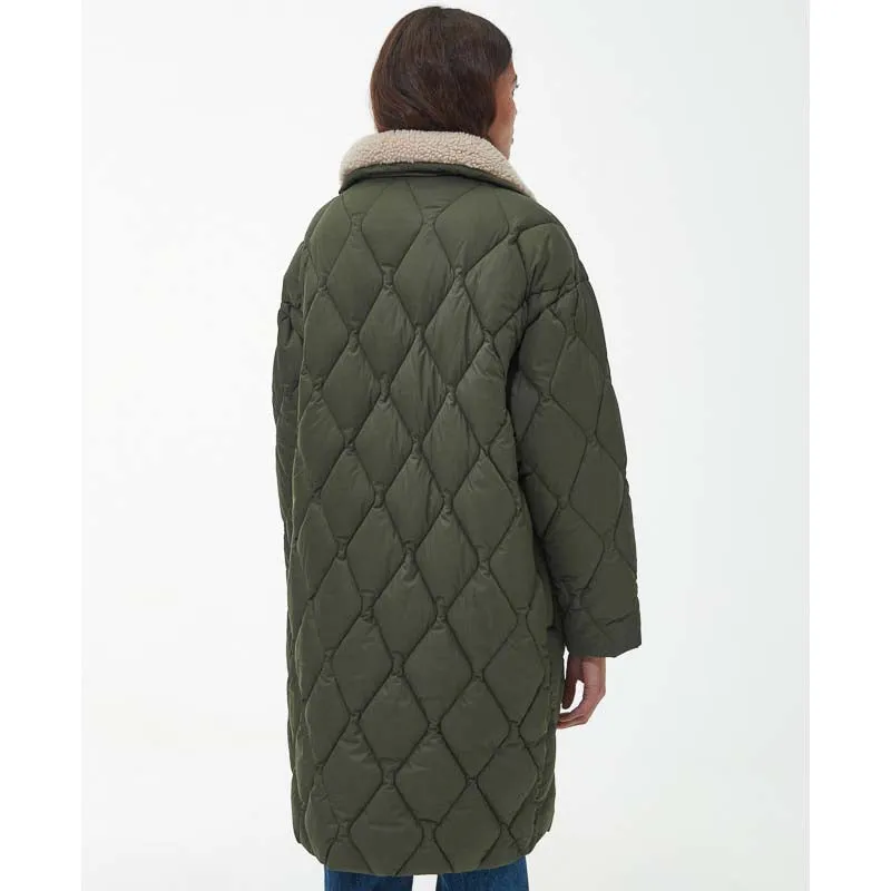 Barbour Samphire Ladies Quilted Coat - Deep Olive