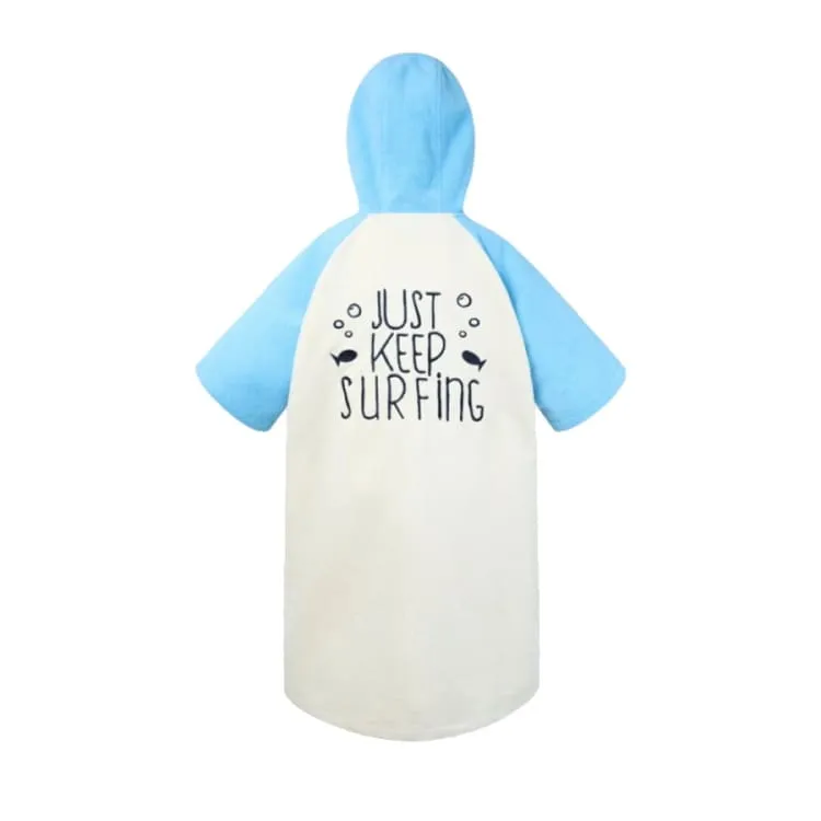 Barrel Kids Raglan Zip-Up Poncho Towel-SKYBLUE