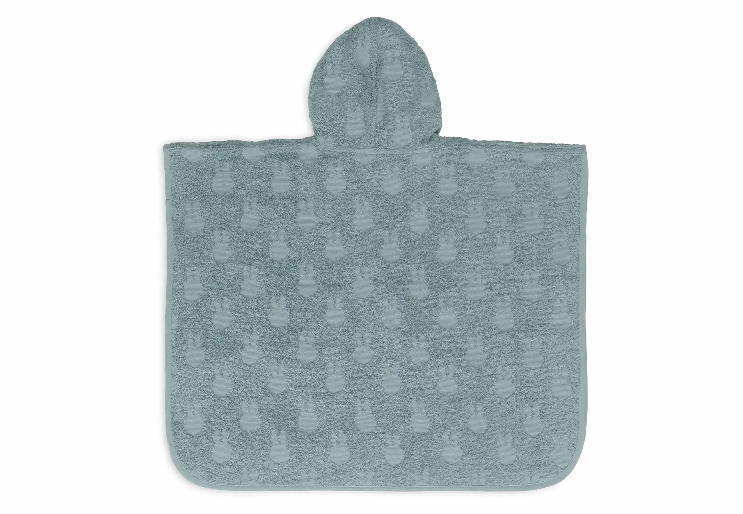 Bath Poncho Terry Miffy Jacquard - Sea Green