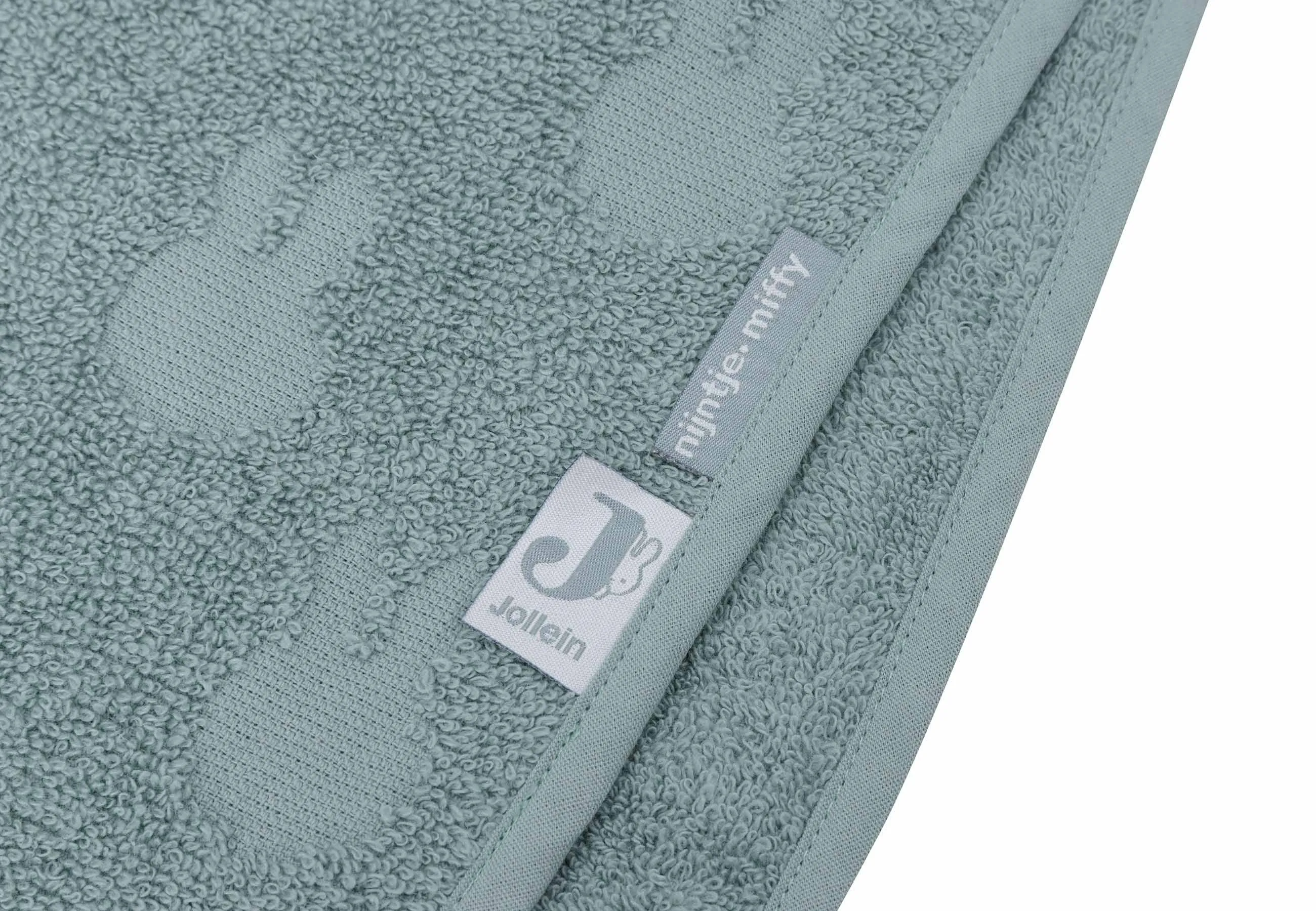 Bath Poncho Terry Miffy Jacquard - Sea Green