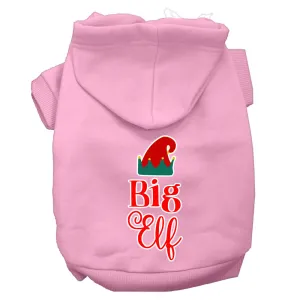 Big Elf Screen Print Dog Hoodie Light Pink Xxxl