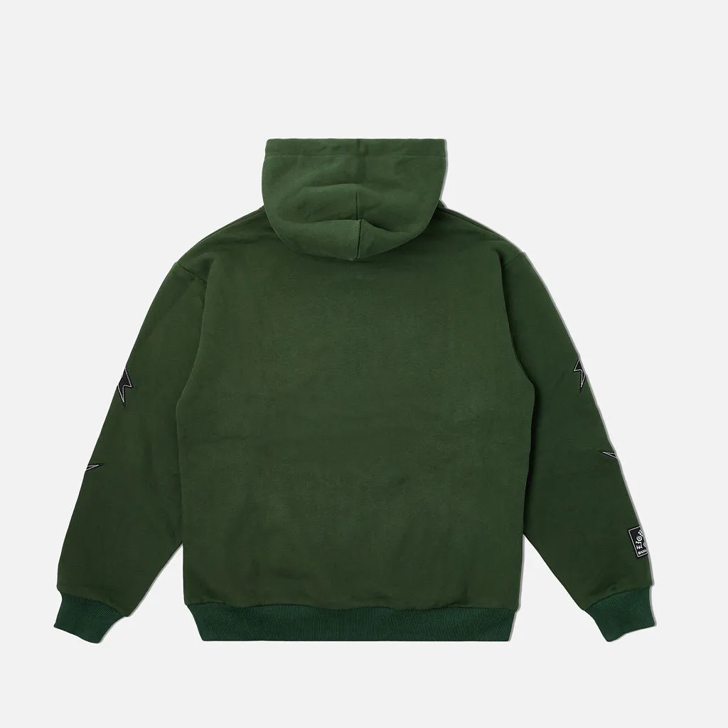 Blaze Felt Applique Hoodie Olive