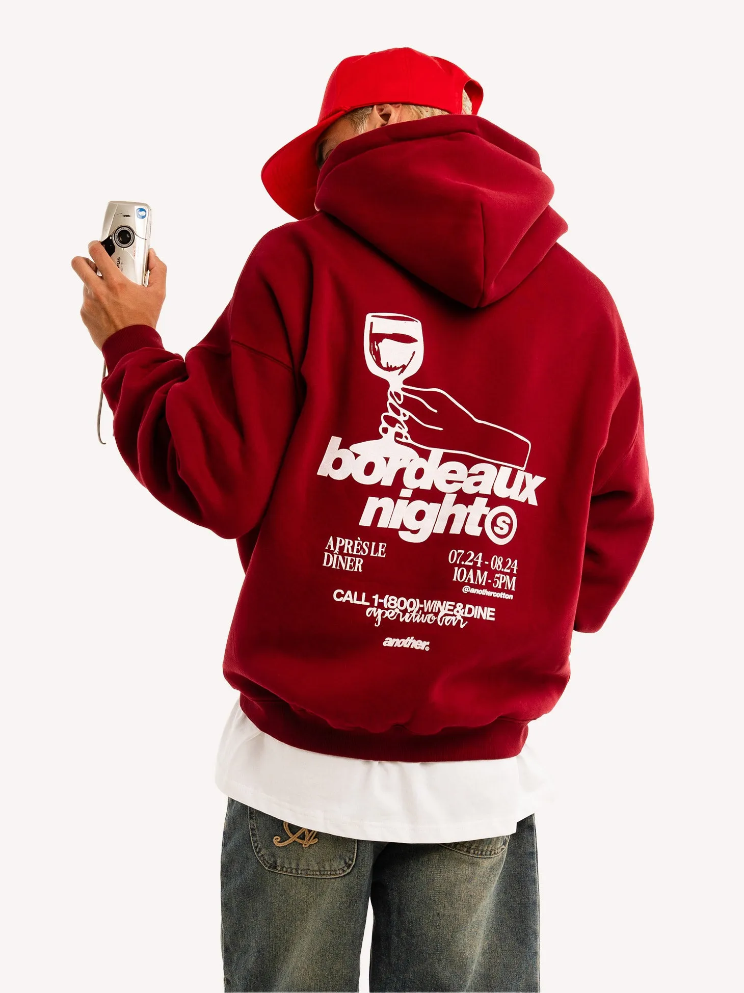 Bordeaux Nights Oversized Hoodie