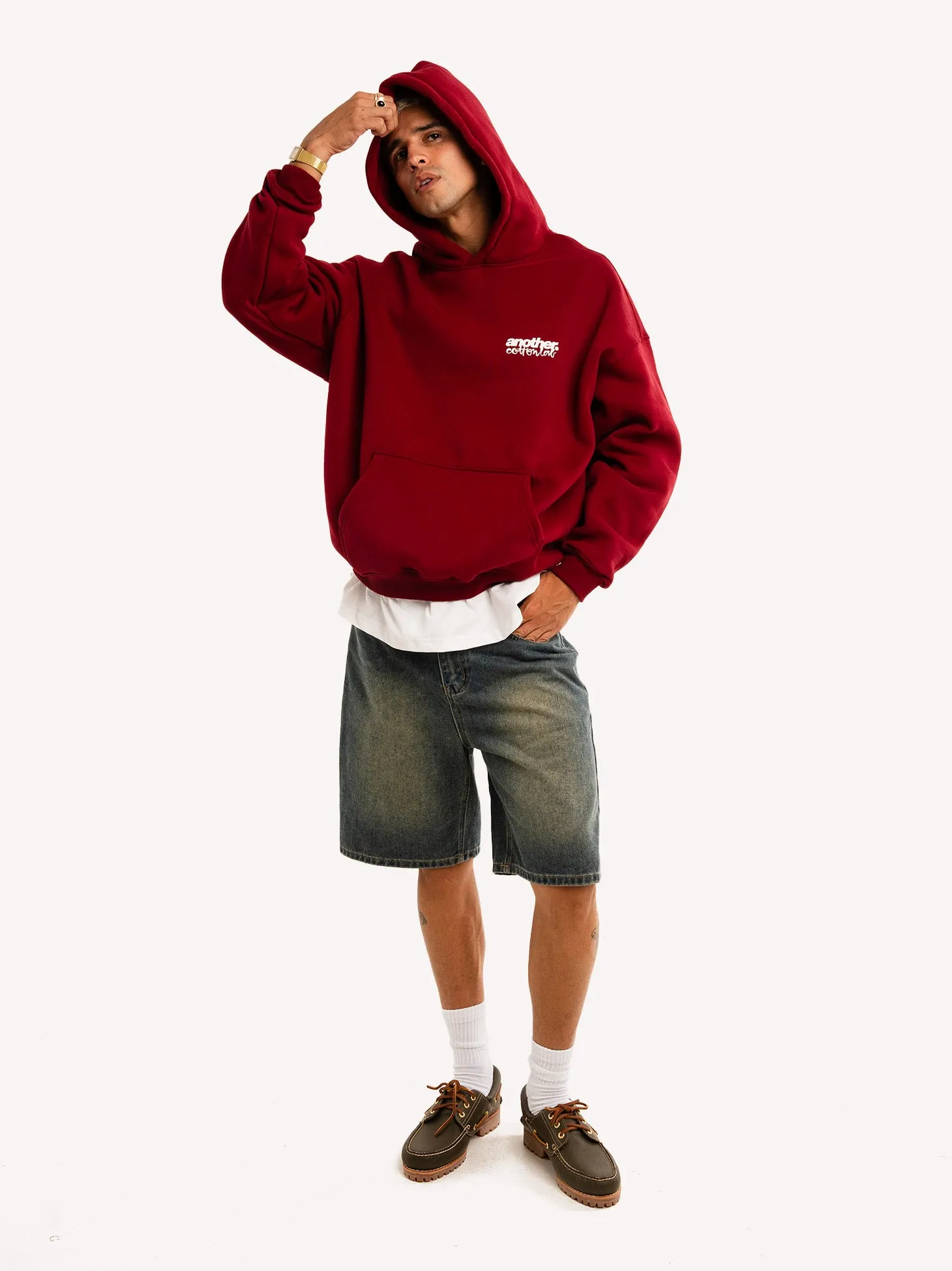 Bordeaux Nights Oversized Hoodie