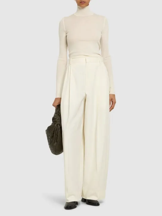 Bottega Veneta   Light cotton twill tapered pants 