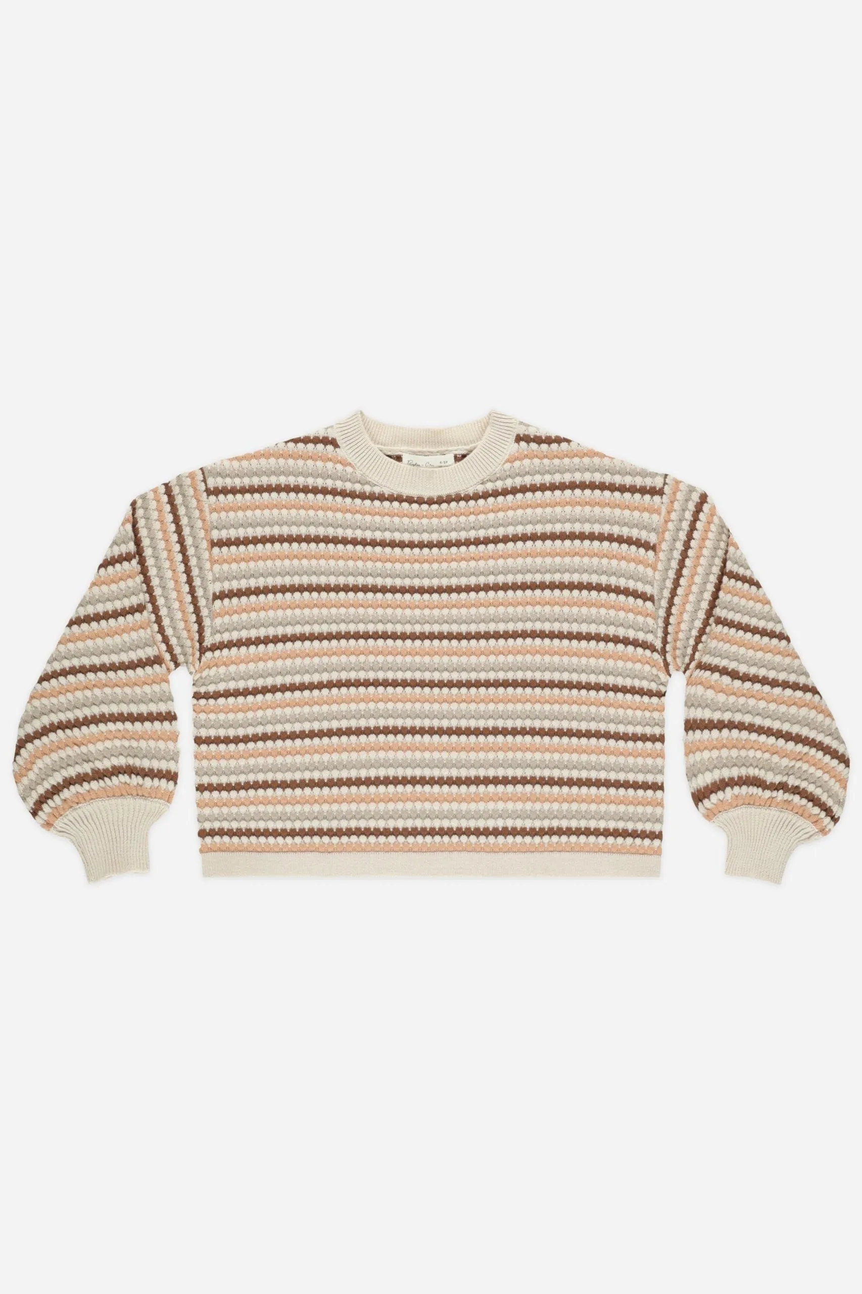 Boxy Crop Sweater | Honeycombe Stripe