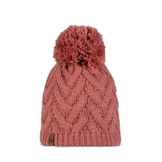 Buff Knitted & Polar Beanie Caryn Crimson