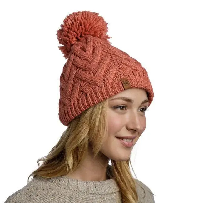 Buff Knitted & Polar Beanie Caryn Crimson