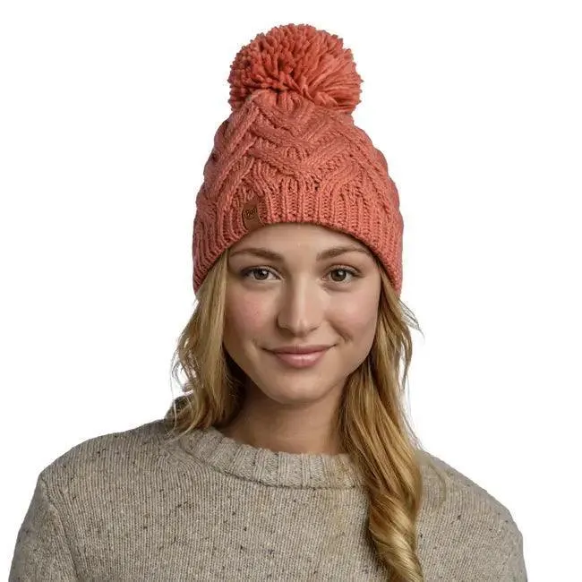 Buff Knitted & Polar Beanie Caryn Crimson