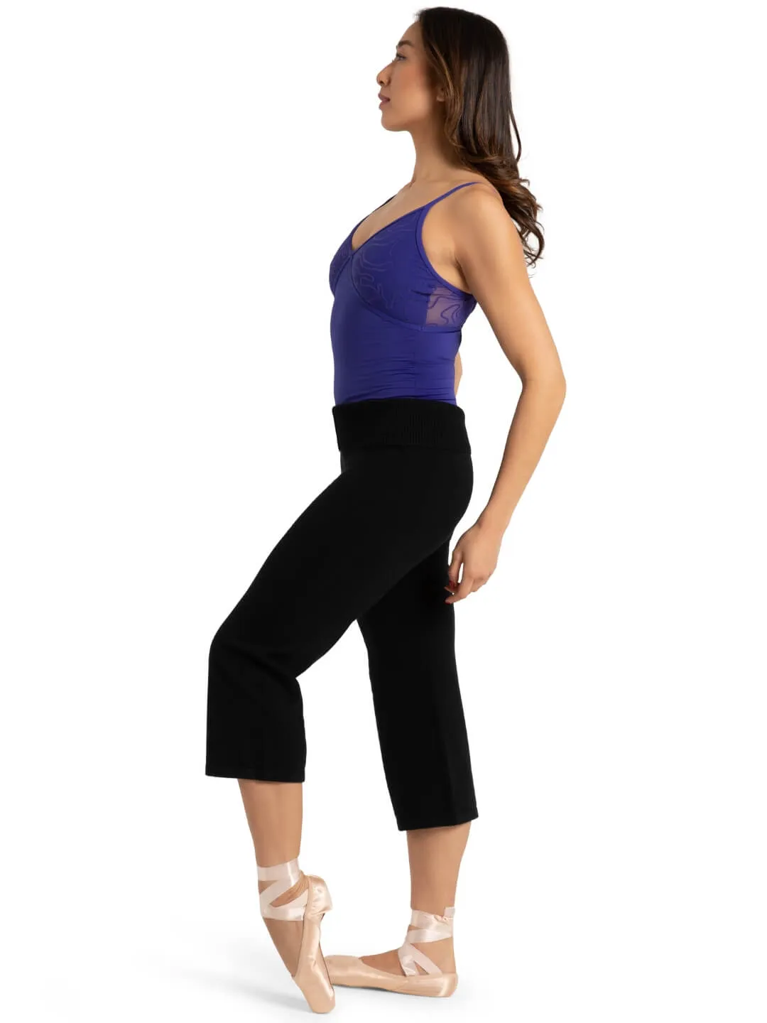 Capezio - Harmonie Wellness Crop Wide Leg Pant - Adult (CK10993W) - Black