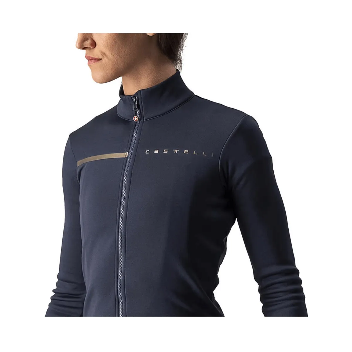 Castelli Sinergia 2 FZ Long Sleeve Jersey Blue Woman