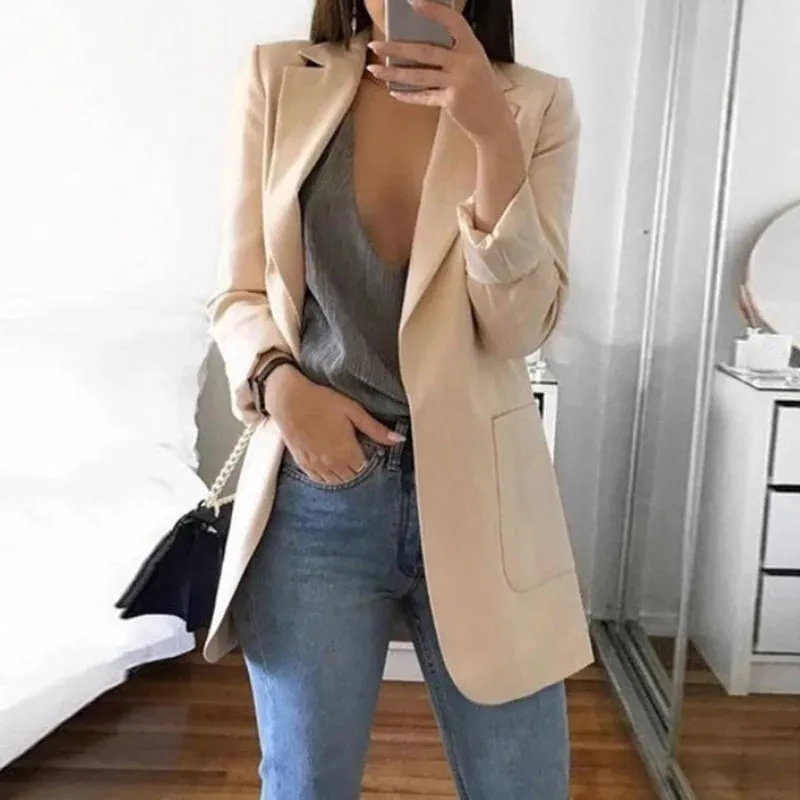 Casual Slim Lapel Coat Cardigan Blazers