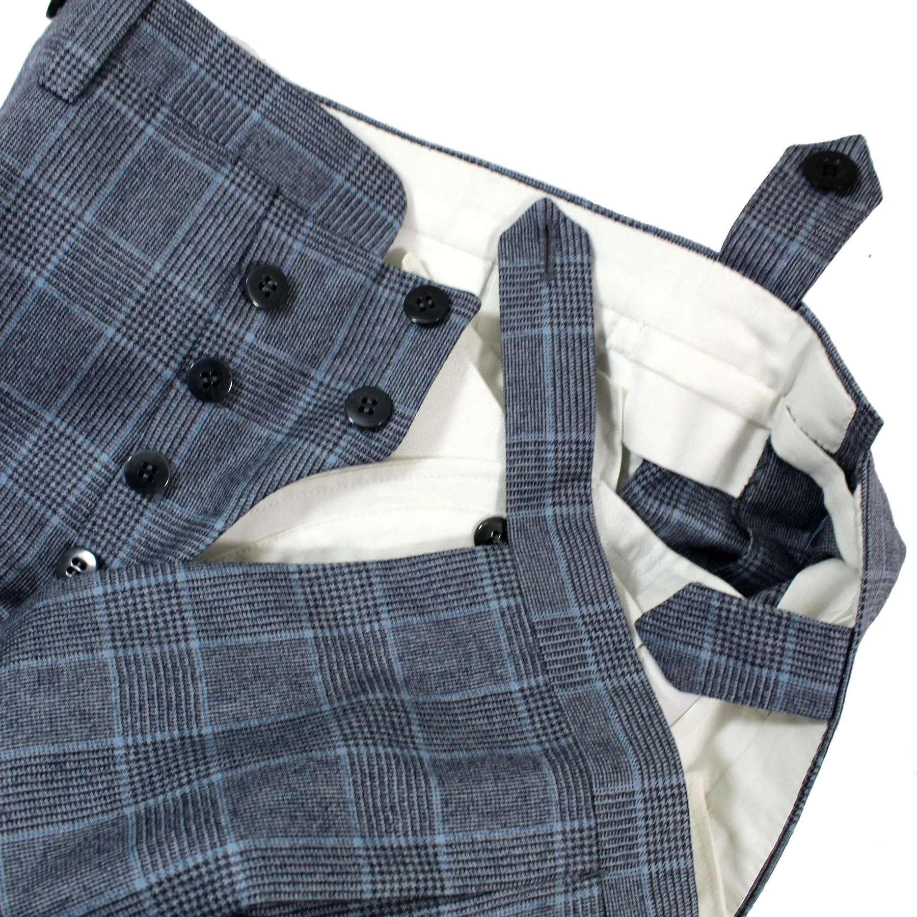 Cesare Attolini Wool Suit Gray Blue Plaid EU 50/ US 40