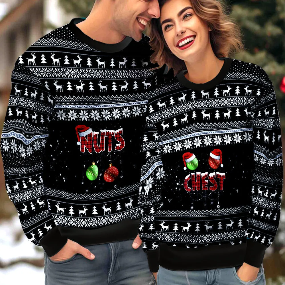 Chestnuts Couple Ugly Christmas Sweater Christmas Gift Anniversary Sweater