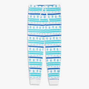 Clearance fit 2 grown-ups organic pj pant in frosty fair isle