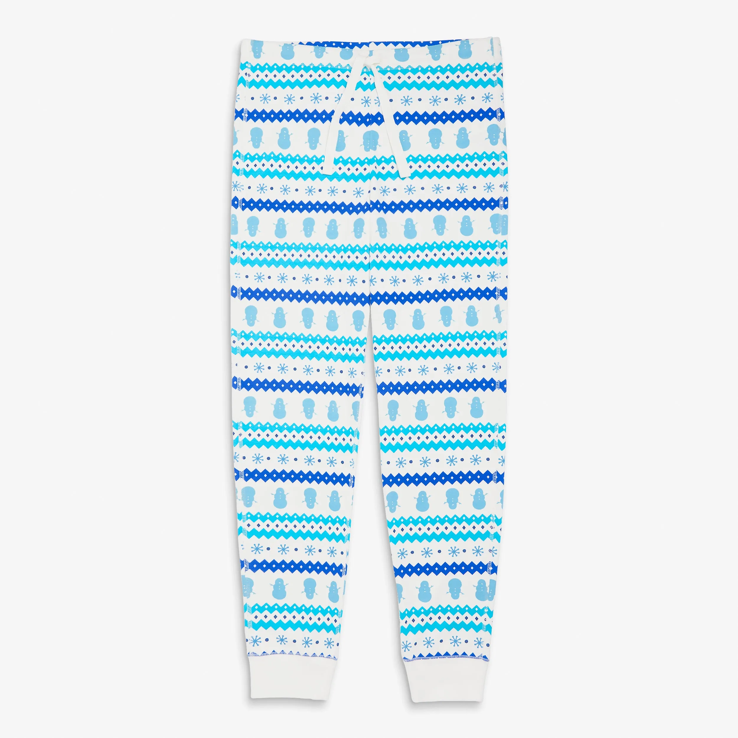 Clearance grown-ups organic pj pant in frosty fair isle (unisex fit)