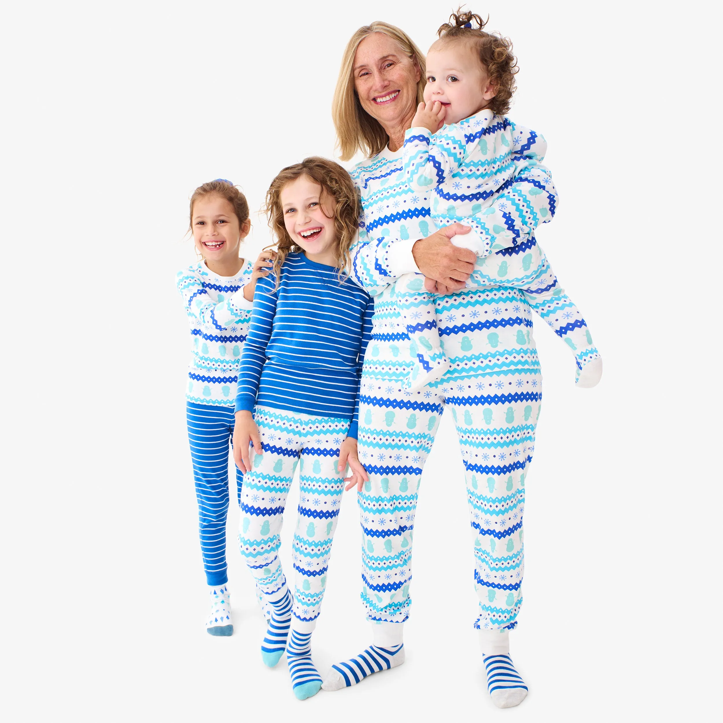 Clearance grown-ups organic pj pant in frosty fair isle (unisex fit)