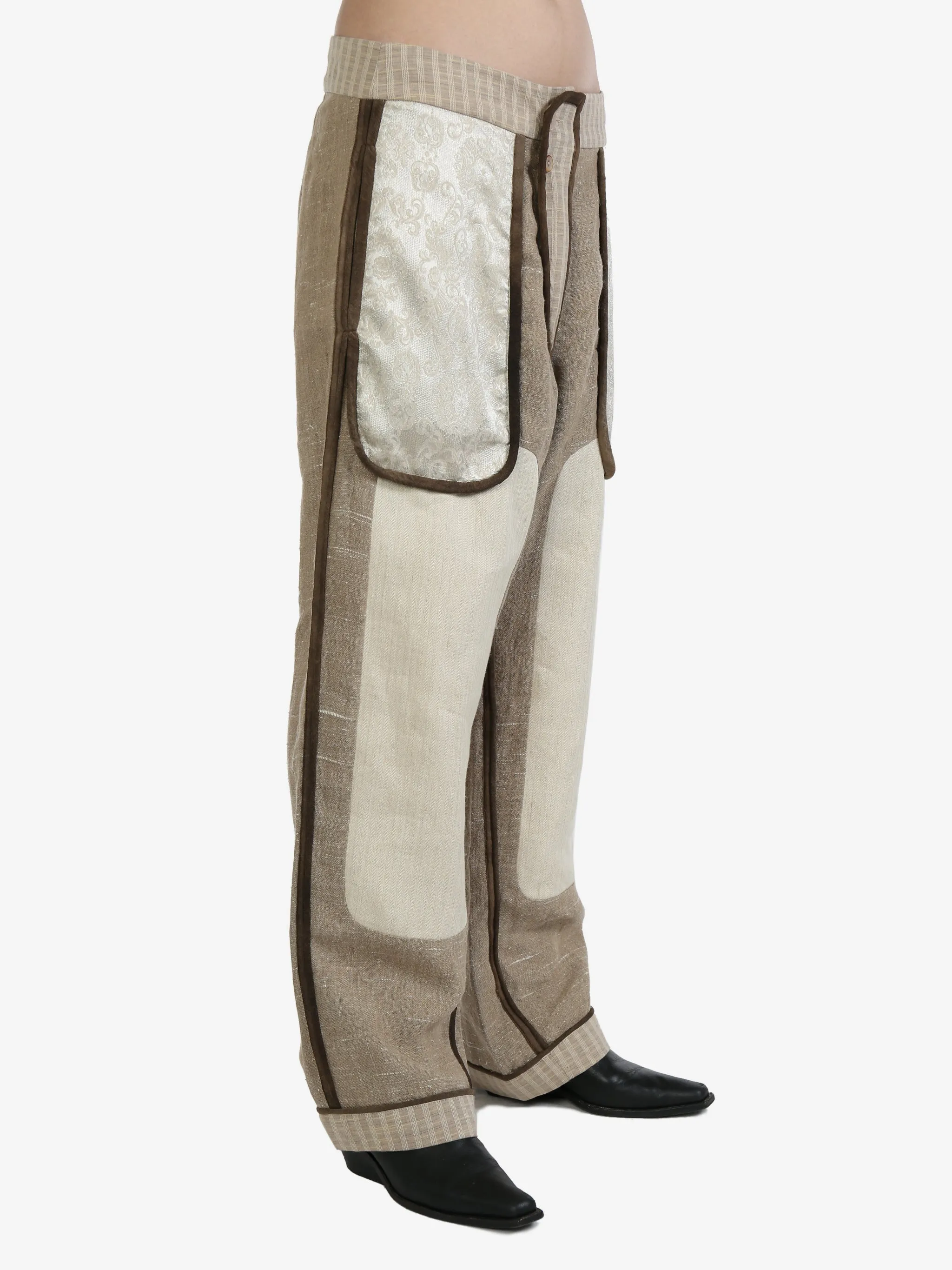 COMMUNS - Unisex Color Patchwork Large Pocket Pants