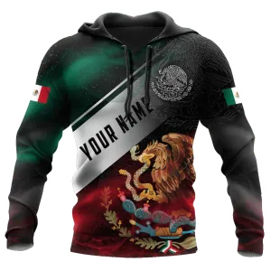 Coolspod Personalized Mexico Smoke 3D Unisex Hoodie, Mexico Eagle On Hoodie, Mexico Hoodies