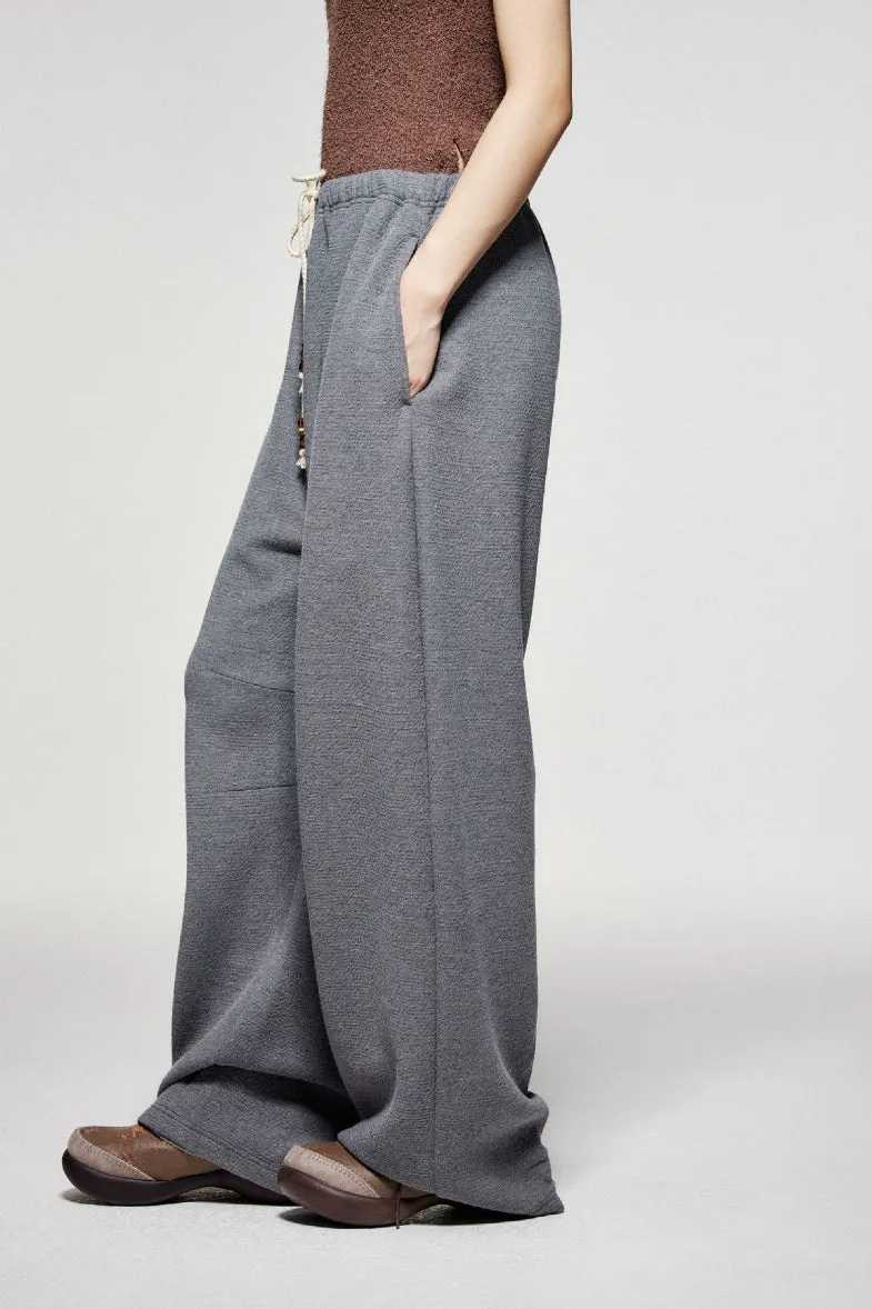 Cotton bracket silhouette drawstring pants | 3 color