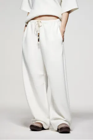 Cotton bracket silhouette drawstring pants | 3 color