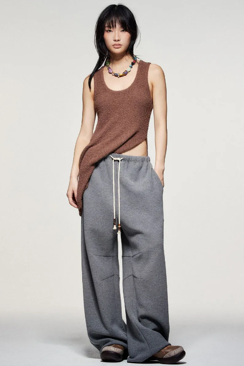 Cotton bracket silhouette drawstring pants | 3 color