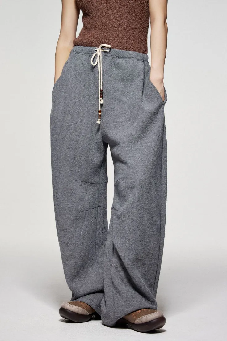 Cotton bracket silhouette drawstring pants | 3 color