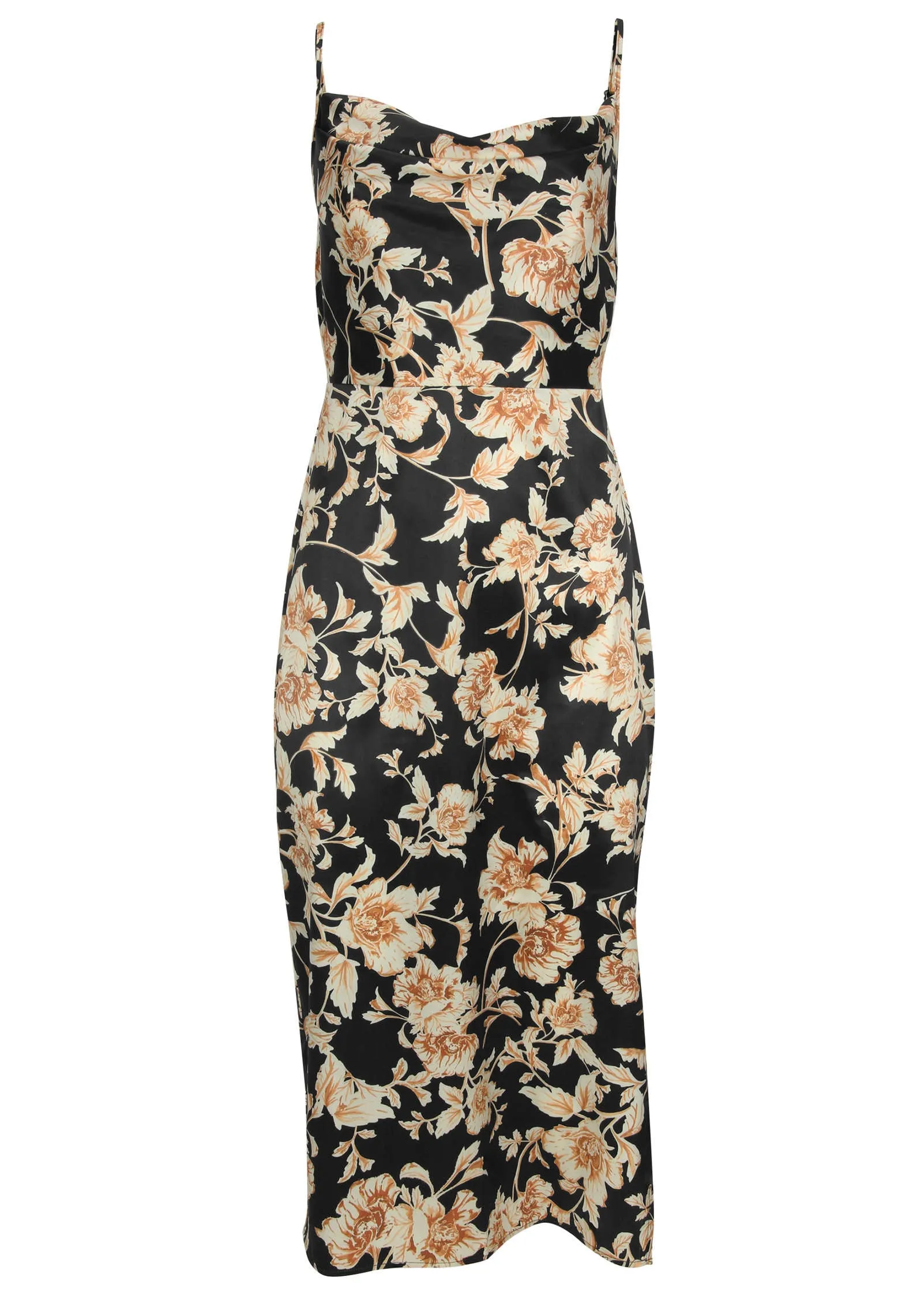 Cowl Neck Slip Dress - Nouveau Roses