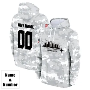 Custom Name & Number Hoodie Arizona Cardinals 2024 Salute to Celebrities Club Fleece Pullover Hoodie City Silhouette Hoodie Unisex