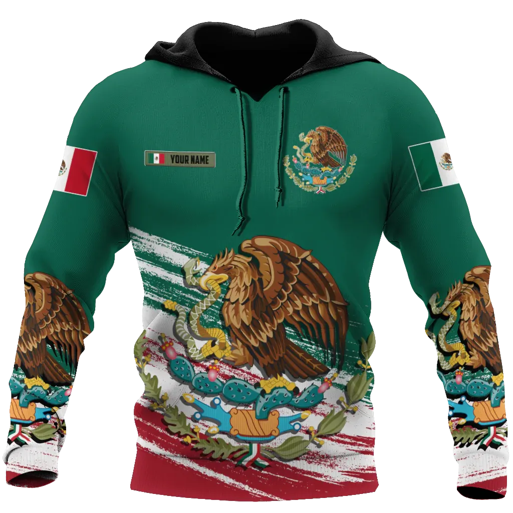 Customized With Name 3D Full Prined Unisex Hoodie For Men And Women, Mexican Hoodie, Mexico Gift For Him Her